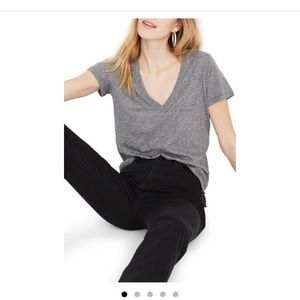 Madewell Whisper Cotton V-neck Pocket T-shirt Med